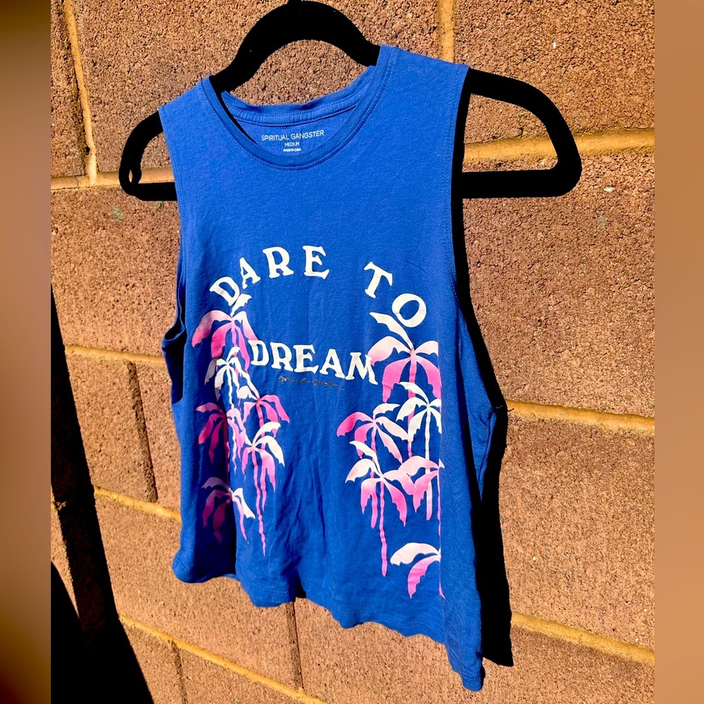 Spiritual Gangster women’s summer crop tanks fun cool beach summer size Medium